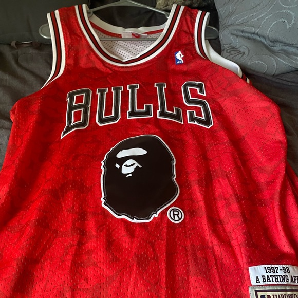 Bape Bulls Mitchell & Ness Jersey - Picture 2 of 5